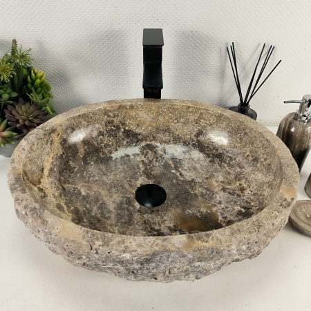 Каменная раковина из оникса Erozy Grey EO-04385 (52*43*15) 0157 из натурального камня