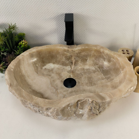 Каменная раковина из оникса Erozy Yellow EO-04819 (60*42*15) 0165 из натурального камня