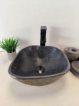 Раковина из речного камня RS-65978 34х34х15 из натурального камня