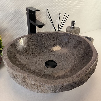 Раковина из речного камня RS-65384 45*43*15 из натурального камня