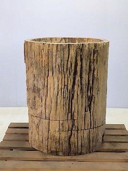 Раковина напольная из окаменелого дерева ODN-61499 68*55*90