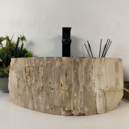 Каменная раковина из окаменелого дерева OD-04813 (39*34*15) 0174 из натурального камня