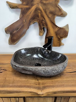Раковина из речного камня RS-66561 50х37х16 из натурального камня