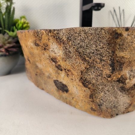 Каменная раковина из речного камня RS-04978 (53*34*15) 0857 из натурального камня