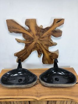 Раковина из речного камня ПАРА! RS-66404 56х33х14 из натурального камня