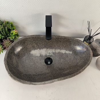 Раковина из речного камня RS-65470 63*38*14 из натурального камня