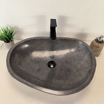 Раковина из речного камня RS-66037 63х47х16 из натурального камня