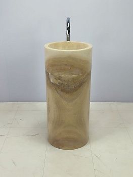 Раковина напольная из оникса Silinder ON-66258 40х40х90 из натурального камня
