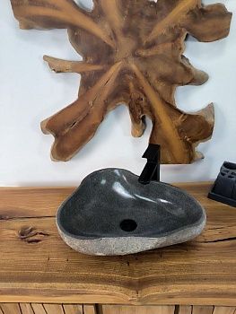 Раковина из речного камня RS-66652 50х41х15 из натурального камня