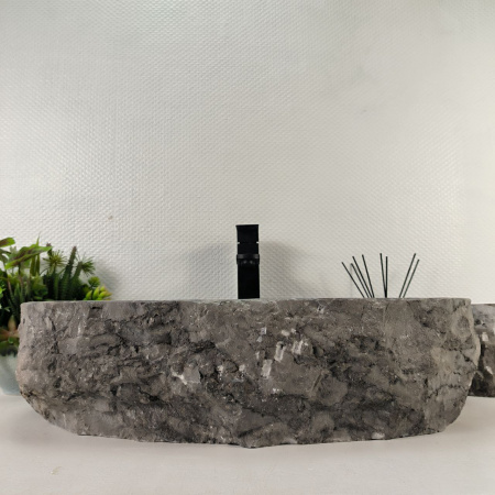 Каменная раковина из мрамора Erozy Grey EM-05085 (60*40*15) 0888 из натурального камня