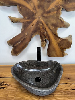 Раковина из речного камня RS-66529 50х36х15 из натурального камня