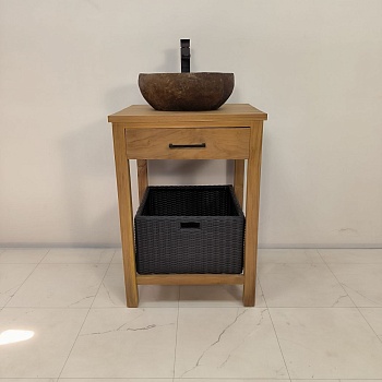 Тумба из массива тика 50064 Тегал (60*55*85)