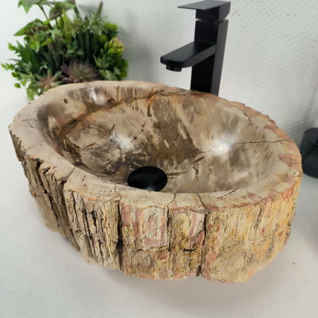 Каменная раковина из окаменелого дерева OD-04310 (43*44*15) 0175 из натурального камня