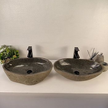 Раковина из речного камня ПАРА! RS-65541 61*36*15 0866