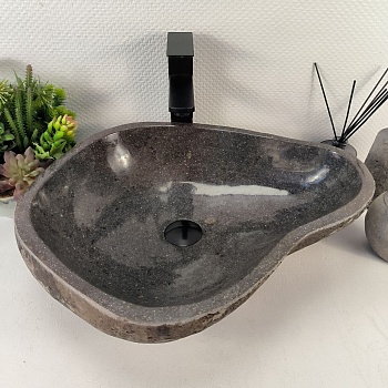 Раковина из речного камня RS-65415 53*43*15 из натурального камня