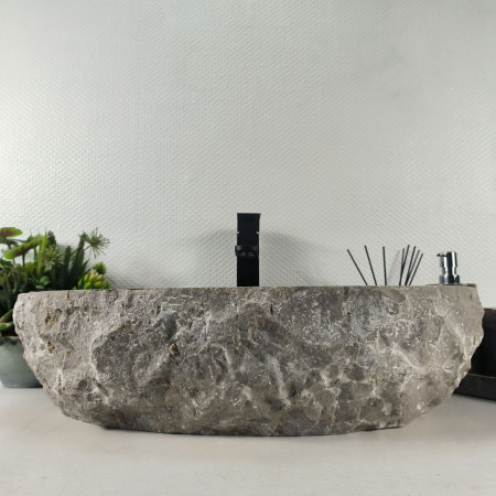 Каменная раковина из мрамора Erozy Grey EM-04670 (61*42*16) 0189 из натурального камня