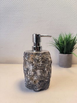 Дозатор для мыла из мрамора Grey Erozy DM-66775 (9х9х17 )