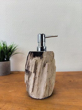 Дозатор для мыла из окаменелого дерева DOD-66154  из натурального камня