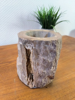 Стакан из окаменелого дерева СO-66178 из натурального камня