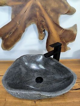 Раковина из речного камня RS-66681 50х38х15 из натурального камня
