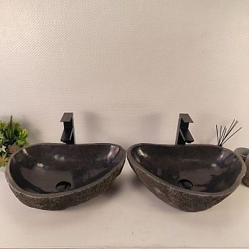 Раковина из речного камня ПАРА! RS-65483 52*36*14 0866