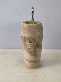 Раковина напольная из оникса Silinder ON-66249 37х37х86 из натурального камня