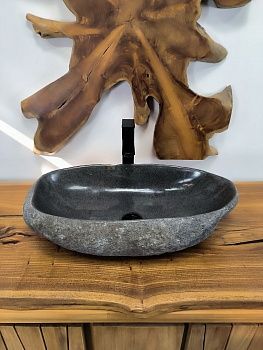 Раковина из речного камня RS-66505 63х34х15 из натурального камня