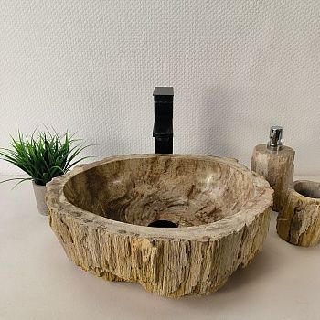 Раковина из окаменелого дерева OD-66061 43х32х14 из натурального камня