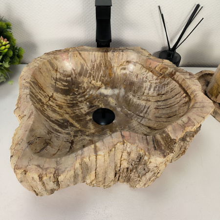 Каменная раковина из окаменелого дерева OD-04336 (51*44*15) 0175 из натурального камня