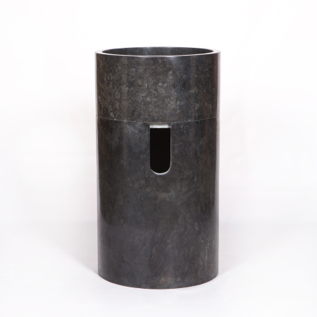 Раковина напольная из мрамора Silinder Full Polish Black MN-0398 (50*50*90)