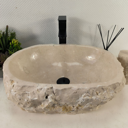 Каменная раковина из мрамора Erozy Cream EM-05125 (52*41*15) 0877 из натурального камня 