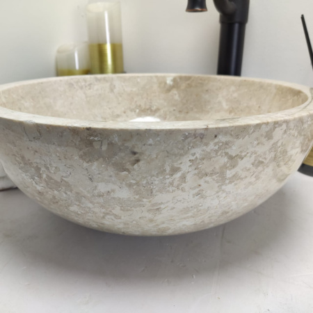 Раковина из мрамора Bowl Cream Small BM-00602 ( 1,9 см) (40*40*15см)