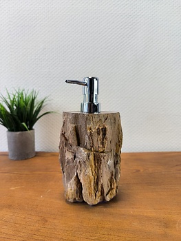 Дозатор для мыла из окаменелого дерева DOD-66163 из натурального камня