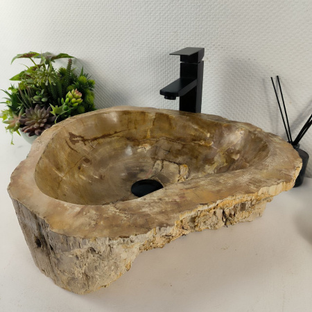 Каменная раковина из окаменелого дерева OD-04353 (50*46*15) 0176 из натурального камня