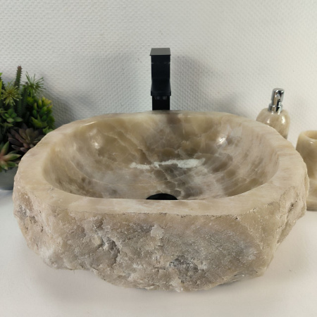 Каменная раковина из оникса Erozy Grey EO-04254 (47*40*16) 0156 из натурального камня