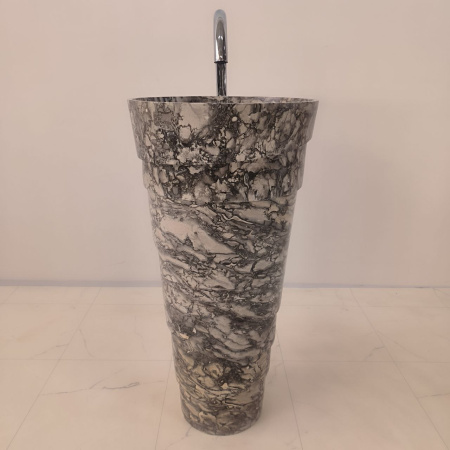 Раковина напольная из мрамора Pedestal Doreng Spiral  MN-04200 (45*45*90см) 