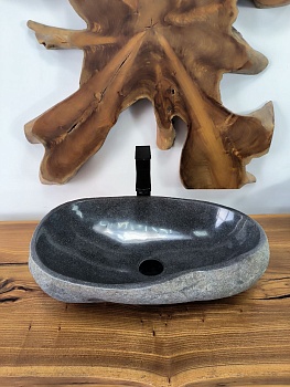 Раковина из речного камня RS-66637 57х35х15 из натурального камня