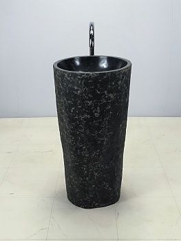 Раковина напольная из речного камня RN-66262 45х45х90 из натурального камня