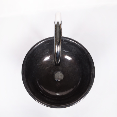 Раковина напольная из мрамора Pedestal Dandang Grey/Black MN-03218 (40*40*90см) 48  