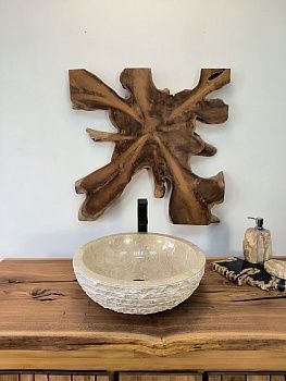 Раковина из мрамора Bowl Cream EM-65890 45х45х15 из натурального камня