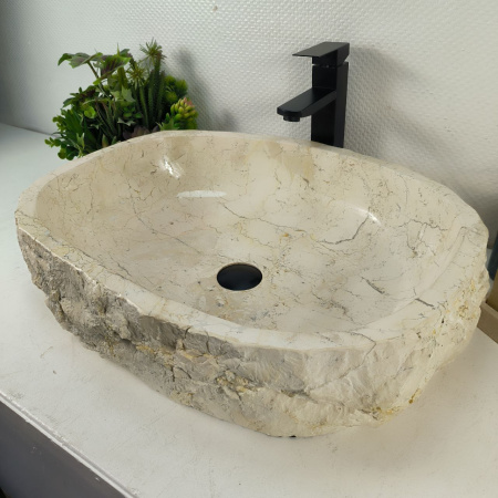 Каменная раковина из мрамора Erozy Cream EM-05029 (60*46*15) 0877из натурального камня 