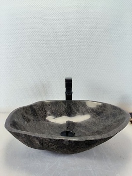 Раковина из речного камня RS-66229 58х42х15 из натурального камня