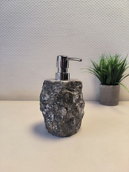 Дозатор для мыла из мрамора Grey Erozy DM-66774 (9х9х17 )