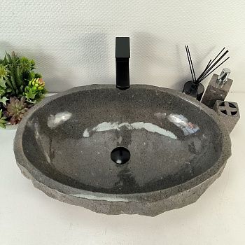 Раковина из андезита Erozy Grey EA-65564 62*42*15 из натурального камня