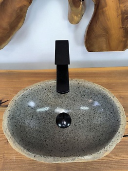 Раковина из речного камня RS-66306 43х30х15 из натурального камня