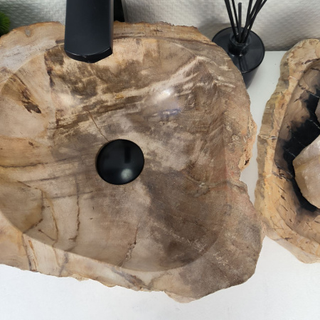 Каменная раковина из окаменелого дерева OD-04799 (33*31*15) 0174 из натурального камня