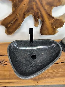 Раковина из речного камня RS-66435 62х44х16 из натурального камня