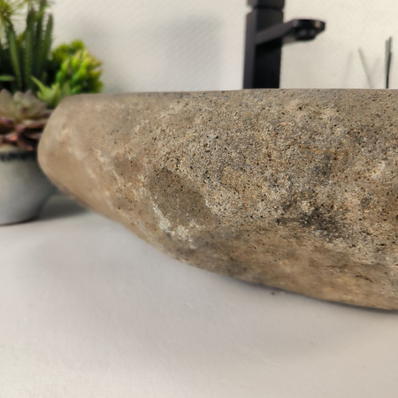 Каменная раковина из речного камня RS-04861 (55*40*15) 0862 из натурального камня