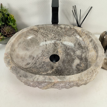 Каменная раковина из оникса Erozy Grey EO-04478 (54*44*15) 0157 из натурального камня