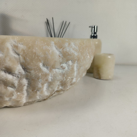 Каменная раковина из оникса Erozy White EO-04413 (62*52*16) 0215 из натурального камня